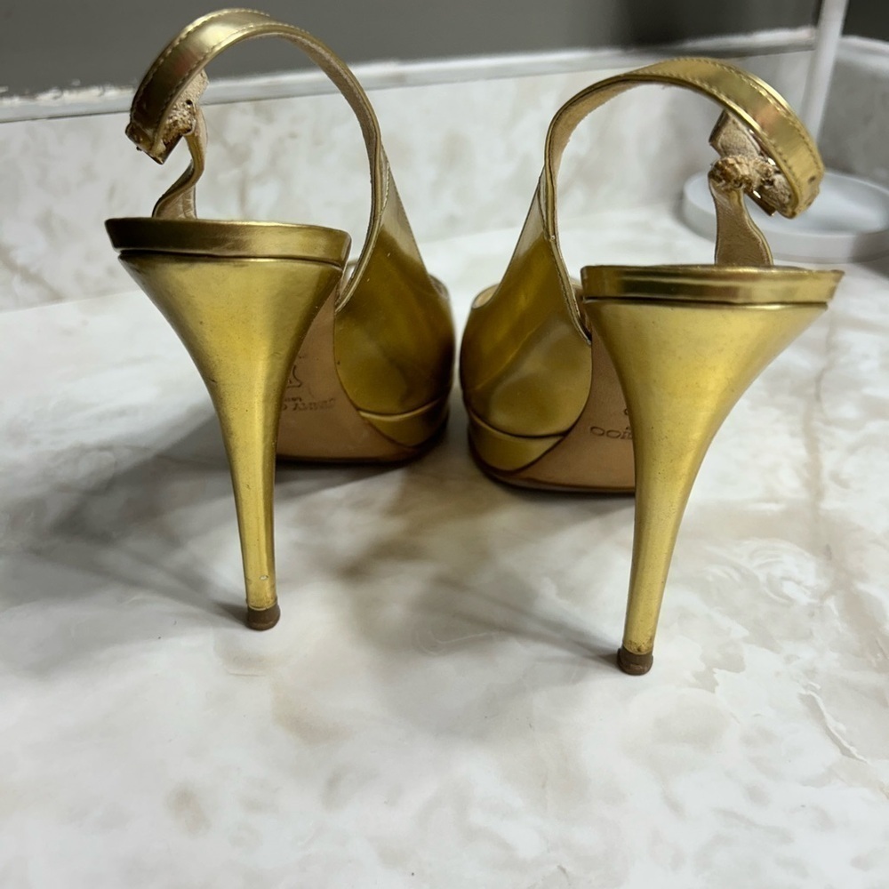 Jimmy Choo  Gold High‎ Heels - Picture 2 of 5